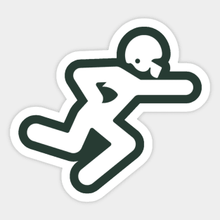 The Power Sweep Logo (White) Sticker